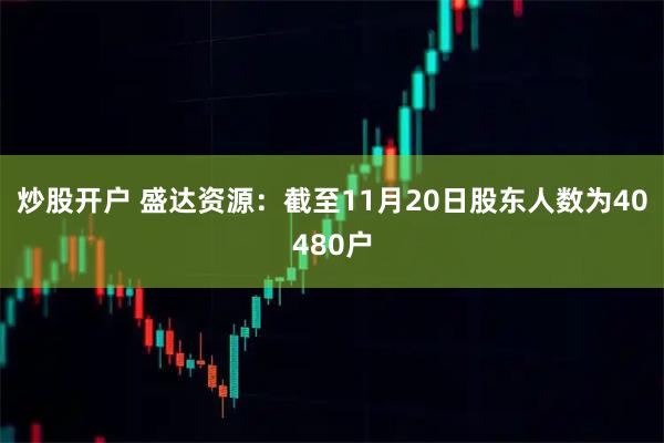 炒股开户 盛达资源：截至11月20日股东人数为40480户